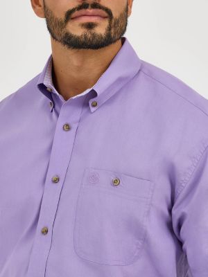 Men's George Strait Long Sleeve One Pocket Button Down Solid Shirt