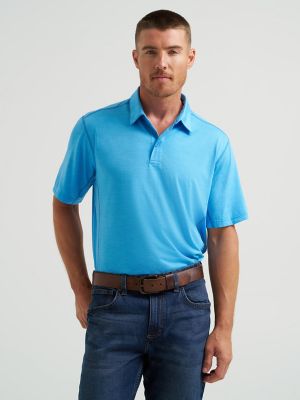 Men's Wrangler Performance Polo in Cerulean main view
