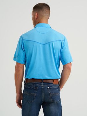 Men's Wrangler Performance Polo in Cerulean alternative view 3