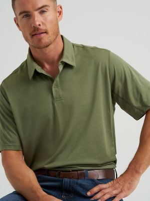 Men's Wrangler Performance Polo in Olive Green alternative view 2