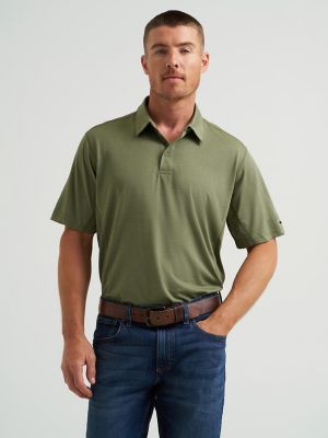 Men's Wrangler Performance Polo in Olive Green