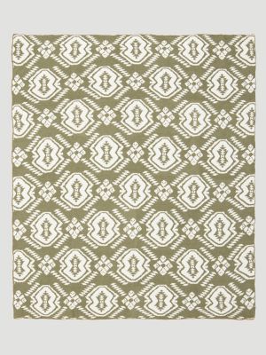 Wrangler Stretchy Throw Blanket in Sage Kaleidoscope