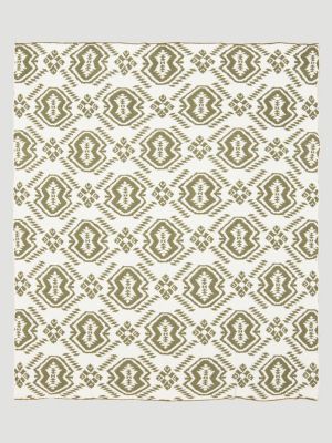 Wrangler Stretchy Throw Blanket in Sage Kaleidoscope
