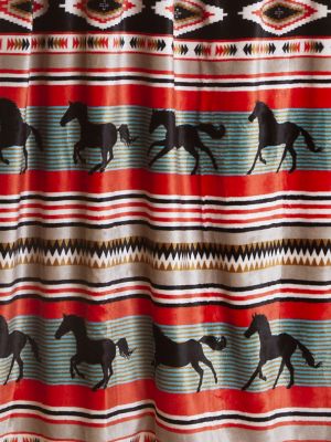 Wrangler Travel Blanket:Red Stallion:One Size alternative view 2