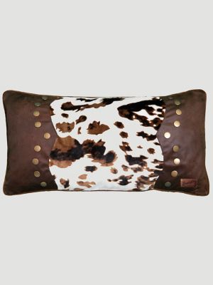 Wrangler Faux Hide Rivets Decorative Throw Pillow