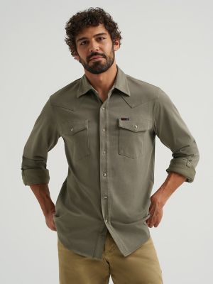 Wrangler ATG™ Men's Salida Shirt in Dusty Olive alternative view