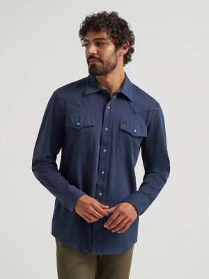 Wrangler ATG&trade; Men's Salida Shirt in Blue Nights