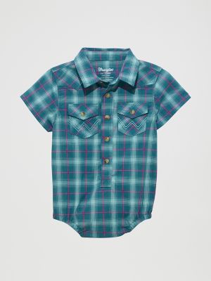 Baby Boy Short Sleeve Western Snap Bodysuit