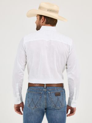Men's Cody Johnson One Pocket Button Down Shirt in Ceramic White Dot alternative view