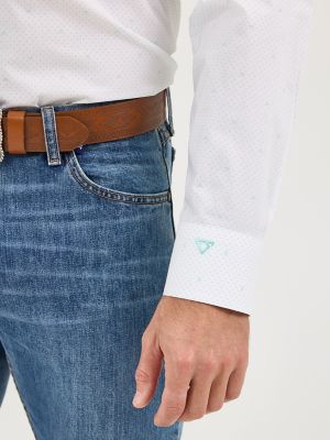 Men's Cody Johnson One Pocket Button Down Shirt in Ceramic White Dot alternative view 3