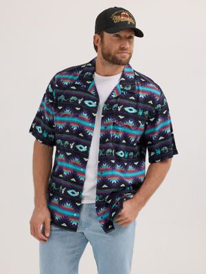 Wrangler® Coconut Cowboy Snap Front Camp Shirt in Armadillo