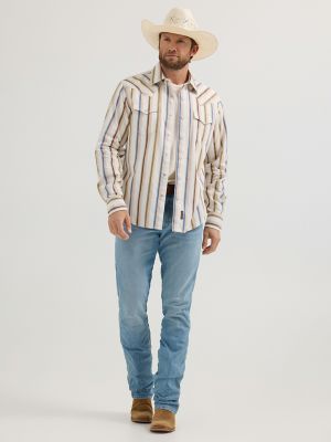 Men's Wrangler Retro® Premium Brushpopper Stripe Western