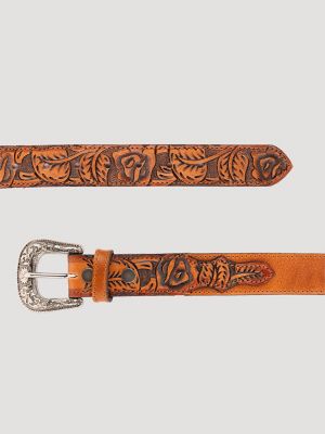 Boy's Emboss Edge Belt in Brown