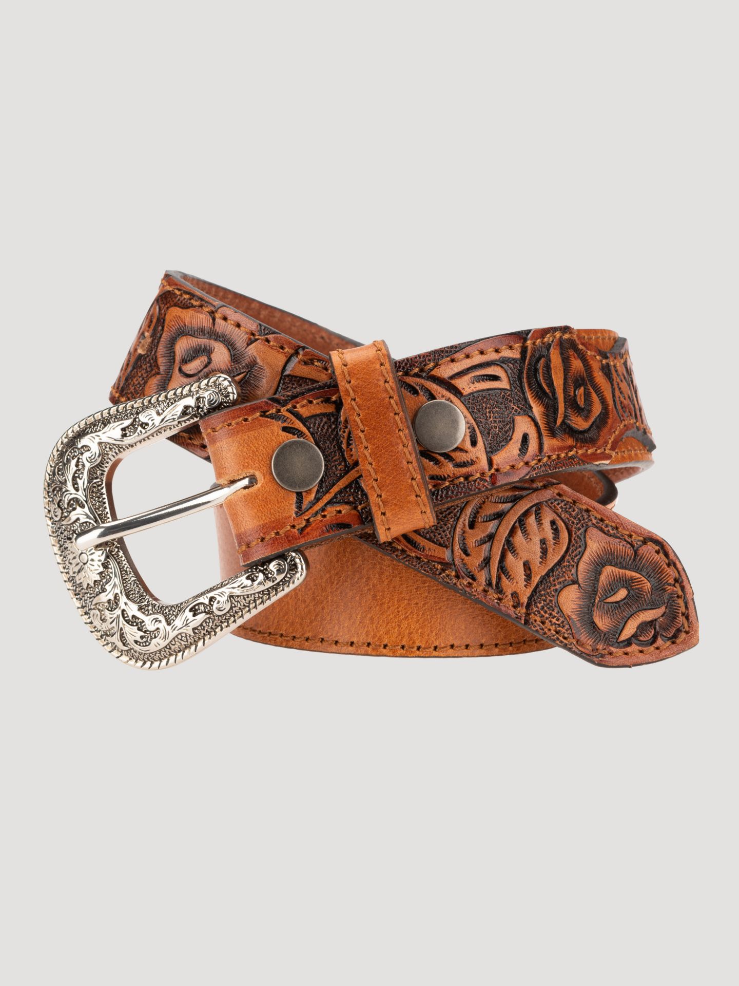 Ремень Wrangler Emboss Edge для мальчиков, цвет: Коричневый — фото 4