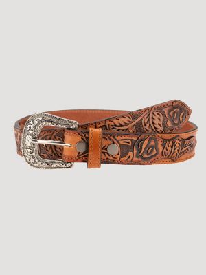 Wrangler Kids' Boy's Emboss Edge Belt In Brown