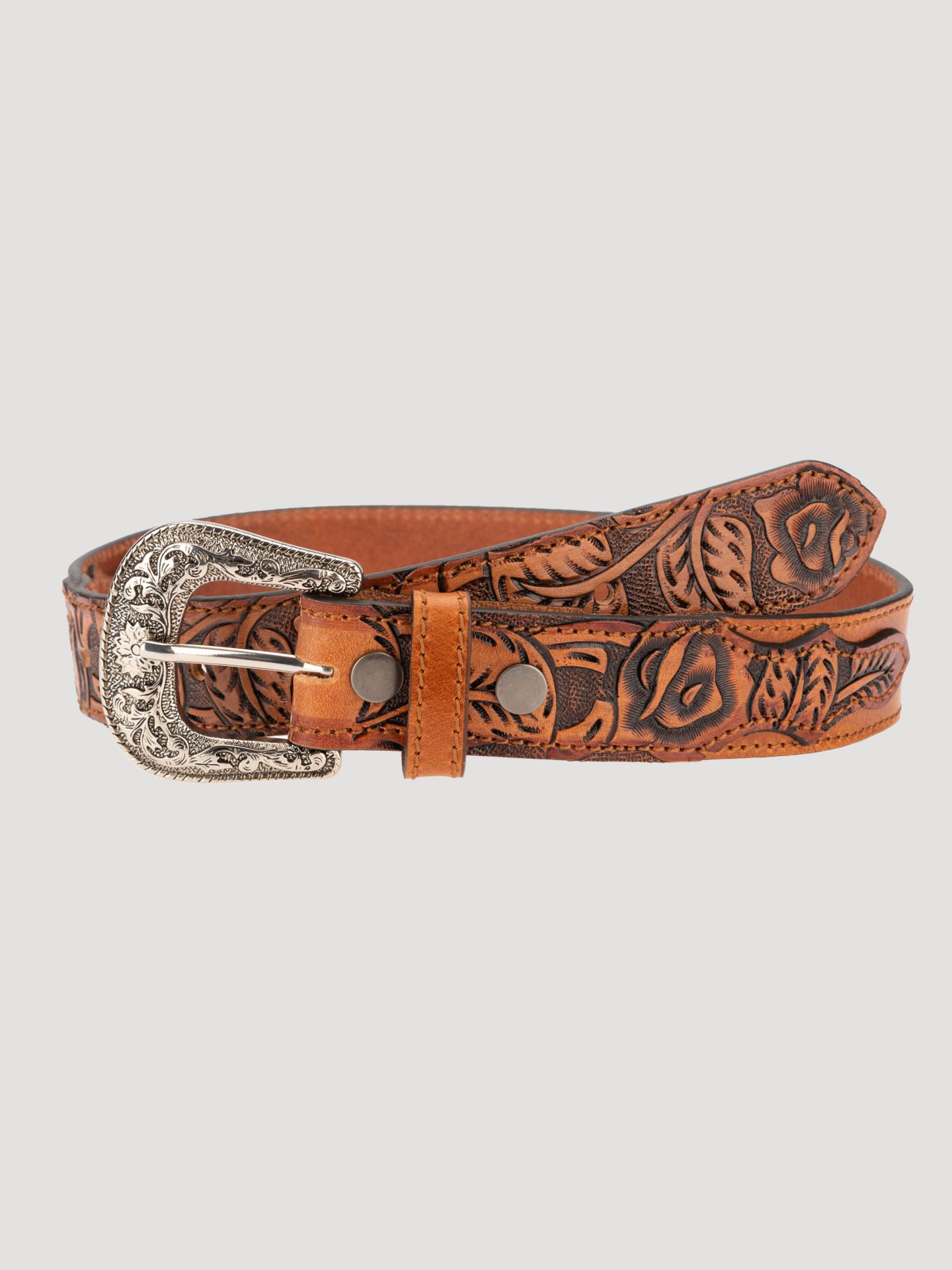 Ремень Wrangler Emboss Edge для мальчиков, цвет: Коричневый — фото 1