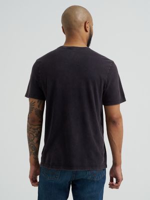 Men's Guitar Logo Graphic T-Shirt in Black Beauty