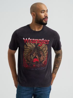 Men's Guitar Logo Graphic T-Shirt in Black Beauty