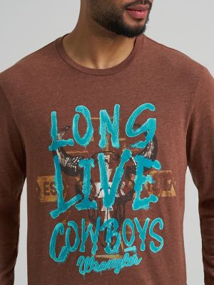 Men's Wrangler Long Sleeve Front Graphic T-Shirt | NEW