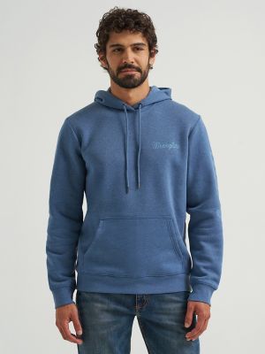 Men's Wrangler® Rope Logo Hoodie in Dark Blue