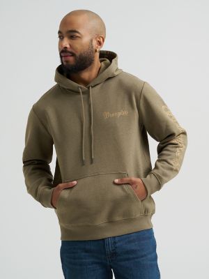 Men's Wrangler® Rope Logo Hoodie in Burnt Olive