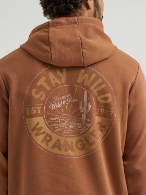 Men's Desert Cacti Wrangler Logo Pullover Hoodie