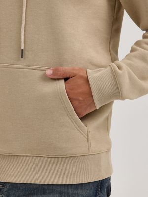 Men's Classic Wrangler Logo Graphic Hoodie in Trench Coat