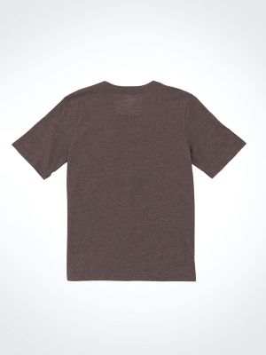 Boy's Logo Front Graphic T-Shirt in Mole Heather