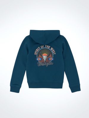 Boy's Western Back Graphic Pullover Hoodie