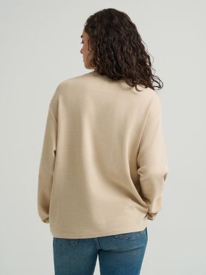 Women's Wrangler Long Sleeve Graphic Girlfriend Tee in Cement