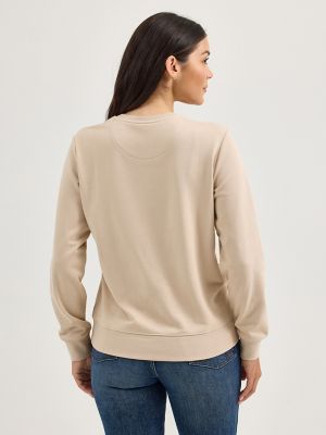 Women's Wrangler Graphic Crew Sweatshirt in Cement