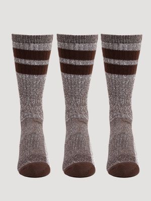 Men's Wool Stripe Work Socks (3-pack) from Wrangler - $9.97