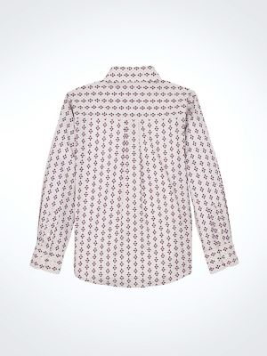 Boy's Classic Button-Down Print Shirt in Sangria