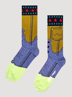 Wrangler x Happy Socks Denim Sock in Dark Green alternative view 1 Wrangler® x Happy Socks Denim Sock