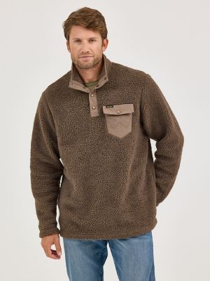 Men's Wrangler Quarter Snap Sherpa Pullover