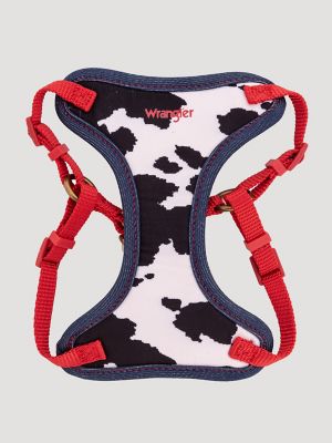 Cow print dog harness store