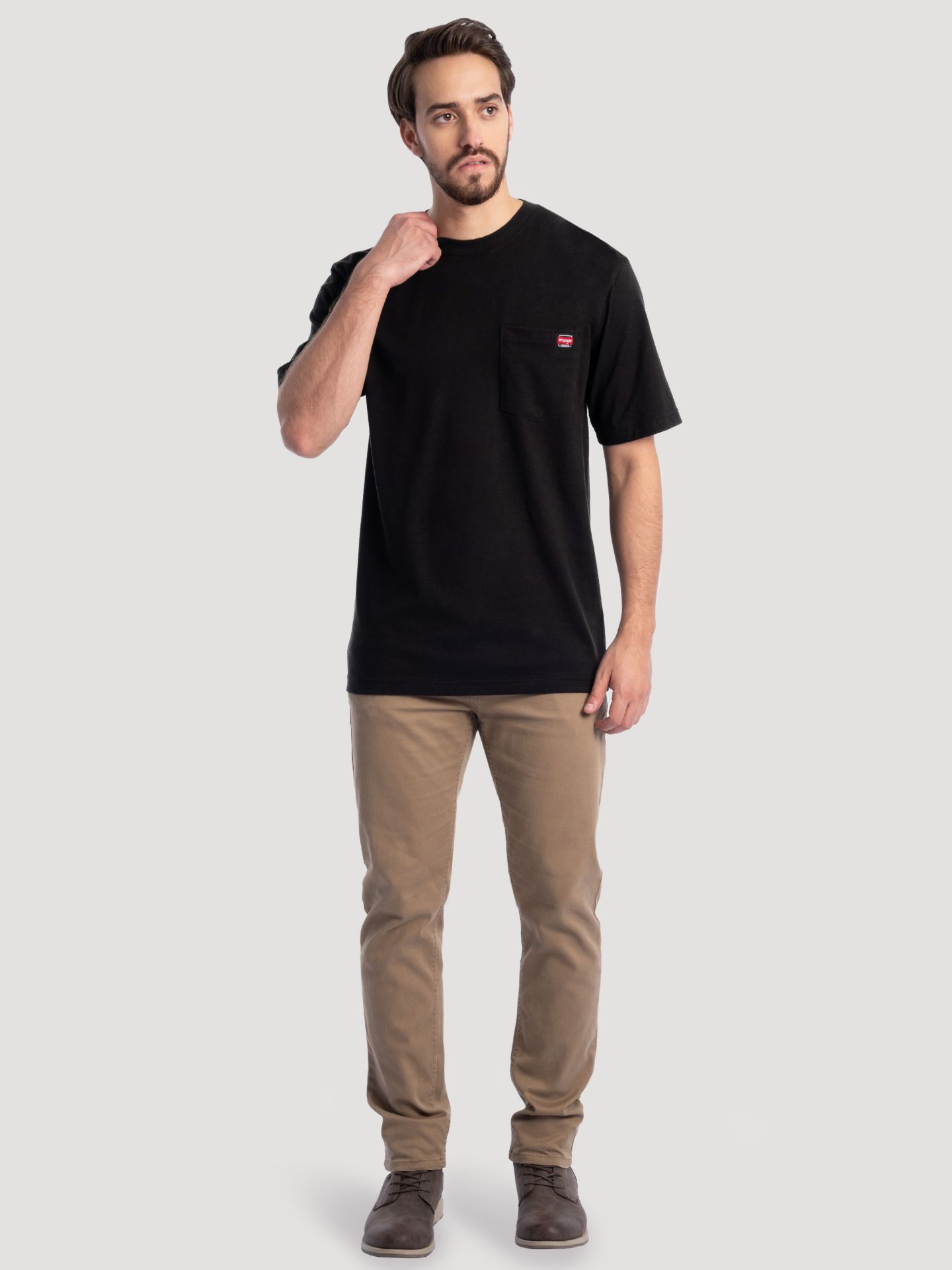 Мужская футболка Wrangler Workwear Pocket, цвет: Чёрный — фото 3