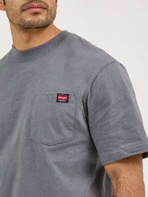 Men's Workwear Pocket T-Shirt in Charcoal alternative view 4
