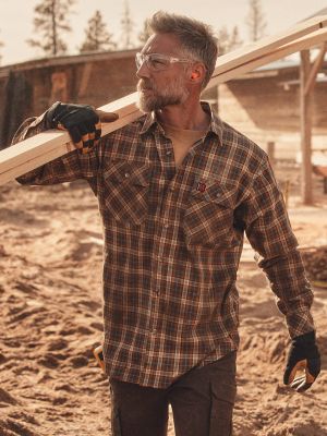 Wrangler® RIGGS Workwear® Long Sleeve Foreman Plaid Work Shirt
