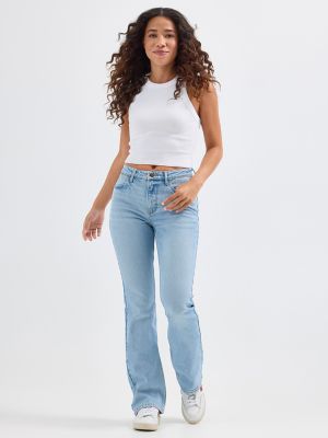 Women's Bold Boot Embroidered Jean in Sungazer alternative view