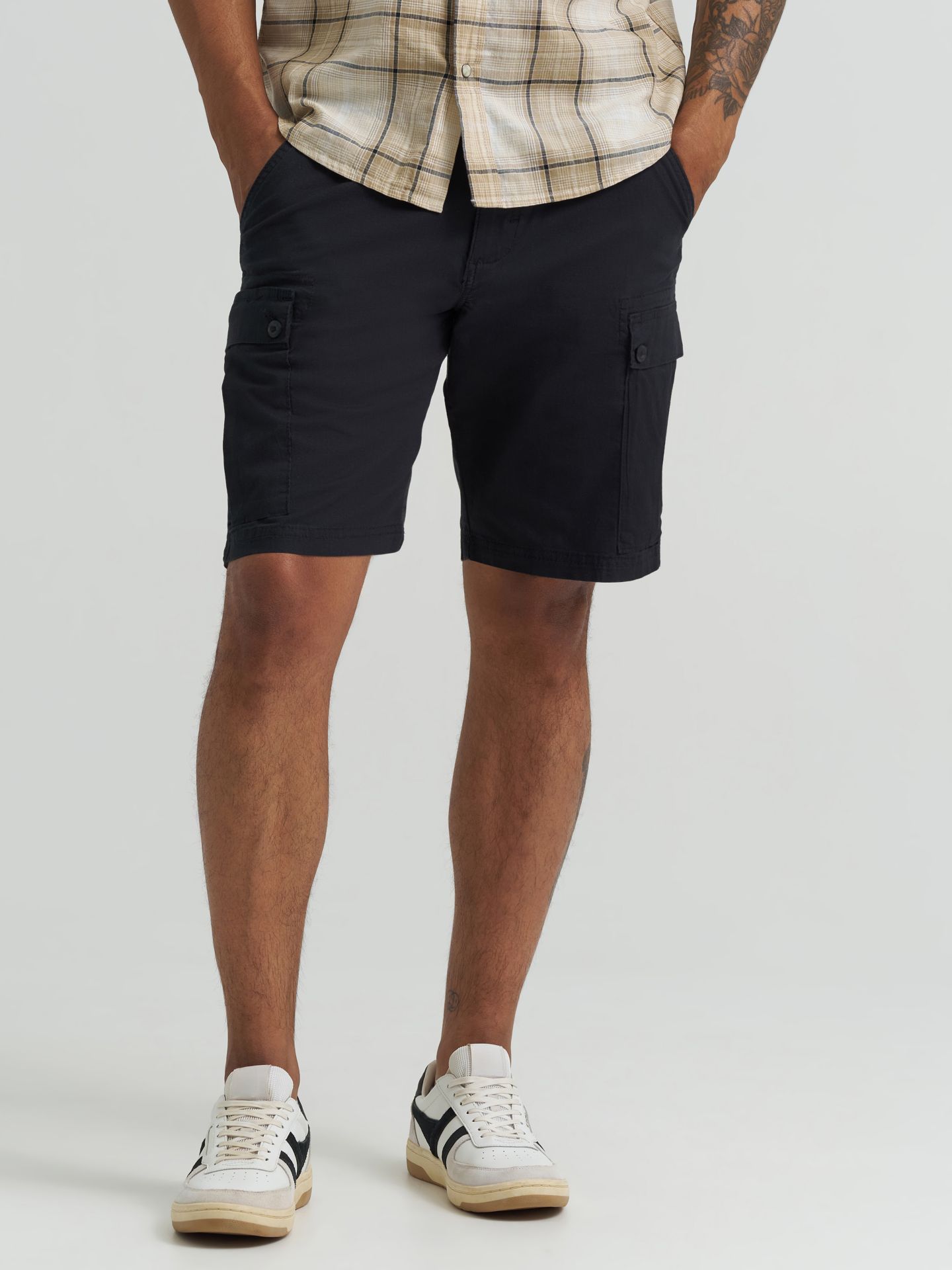 Мужские шорты Wrangler Stretch Ripstop Cargo Short, цвет: Caviar — фото 3