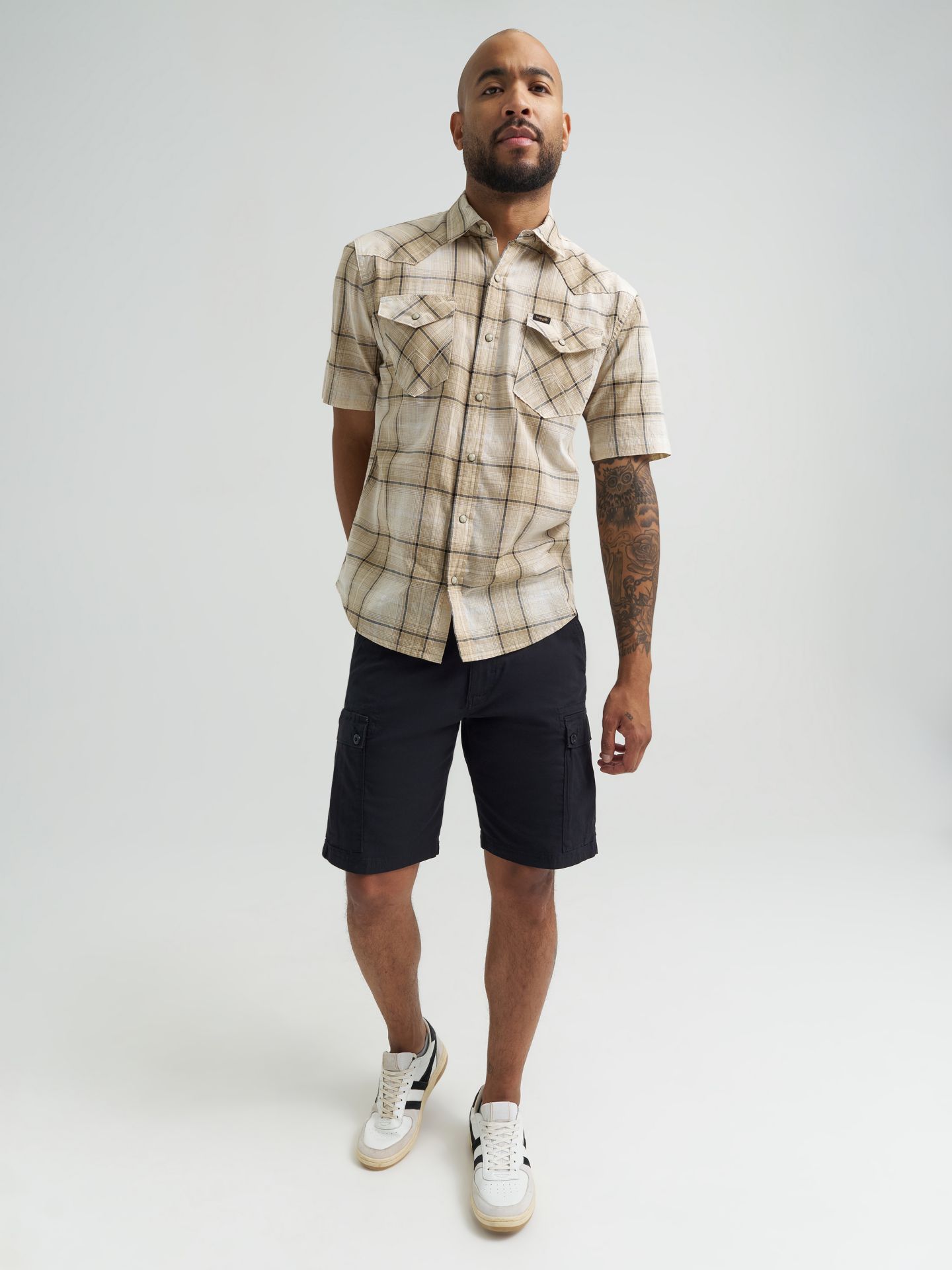 Мужские шорты Wrangler Stretch Ripstop Cargo Short, цвет: Caviar — фото 5