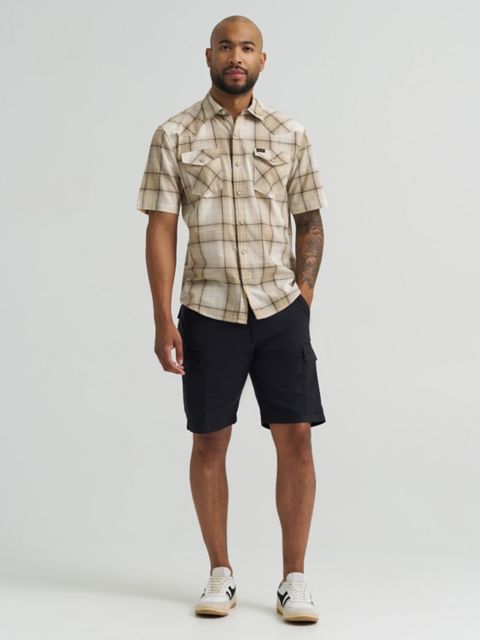 Мужские шорты Wrangler Stretch Ripstop Cargo Short, цвет: Caviar