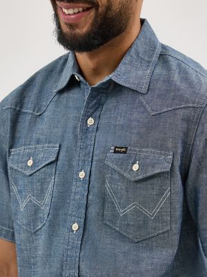 Men's Chambray Short Sleeve Shirt