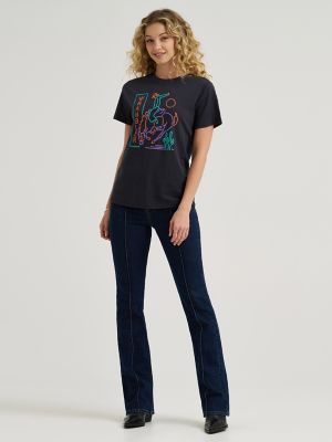 Women's Neon Sign Graphic Tee in Phantom