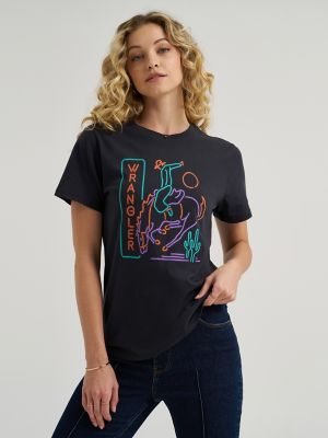 Women's Neon Sign Graphic Tee in Phantom