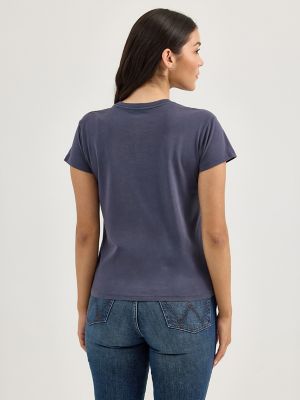 Women's Graphic Retro Regular Fit Tee in Odyssey Grey