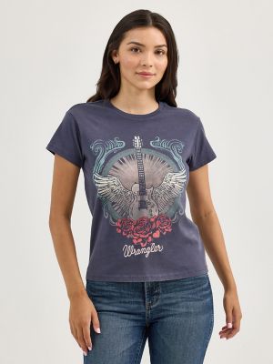 Women's Graphic Retro Regular Fit Tee in Odyssey Grey