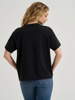Women's Wrangler Western Graphic Girlfriend Tee in Black Beauty