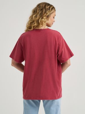 Women's Acid Wash Graphic Oversized Tee | Wround-Up Event